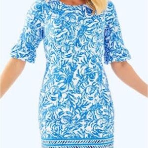 Lilly Pulitzer Fiesta Blue and White Sheath Dress